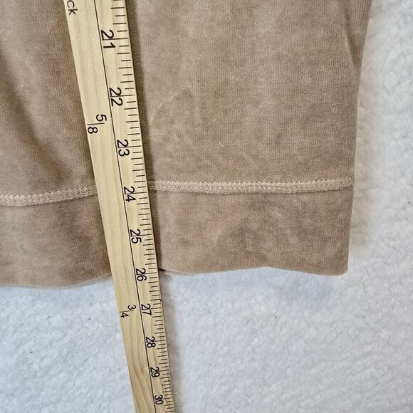 J. Jill Velour Sweatshirt Sz L Gold Cotton Modal Lounge Pullover Velvet Y2K - Picture 5 of 8